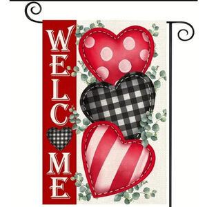 Welcome Heart Garden Flag